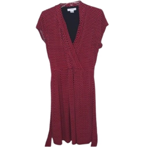 Liz Claiborne Dresses & Skirts - Liz Claiborne Pink and Black polka dot wrap dress